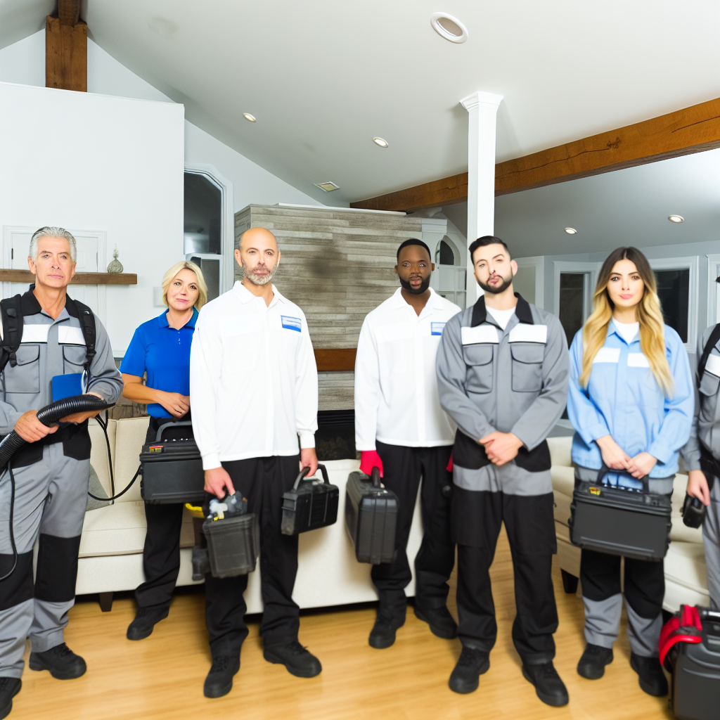 IICRC-certified technician performing professional mold remediation inside a Chattanooga TN home using containment barriers and HEPA filtration